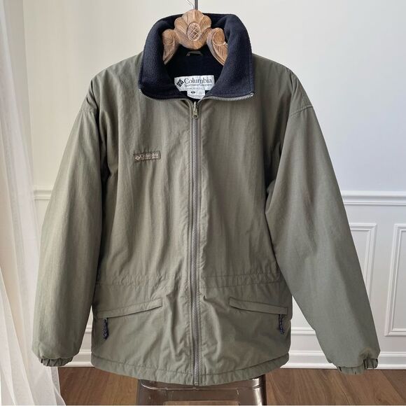 Columbia Layered Coat 2 Coats in One Olive Green Color Men’s L - Picture 5 of 16